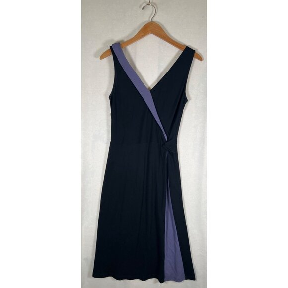 BCBGMAXAZRIA Womens Size M Sheath Dress Black Purple Color Blocked Sleeveless - Picture 9 of 13